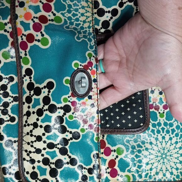 Fossil Key Per Coated Crossbody Bag Purse Tote Pockets - Picture 12 of 13